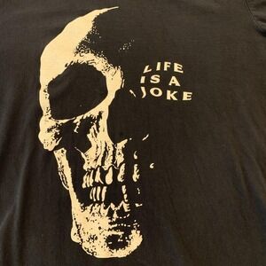 Eleven Paris Life Is A Joke Shirt Mens Extra Large Black Skull Graphic Tee Punk